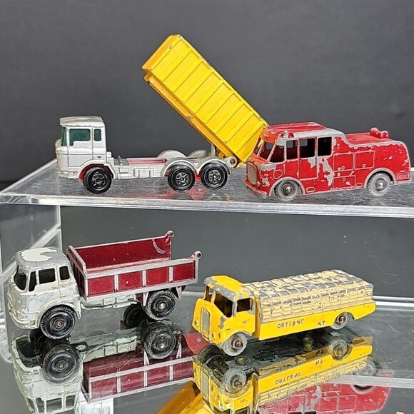 Vintage Lesney Diecast Trucks Set Of 4. Albion Chieftain, DAF Tipper Etc England - Picture 1 of 16